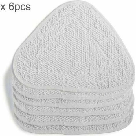 6X Housses de rechange pour Vileda Steam Steam Cleaner Housse de rechange 100 Hot Spray Mop, Family Pack, Blanc, (1/4)