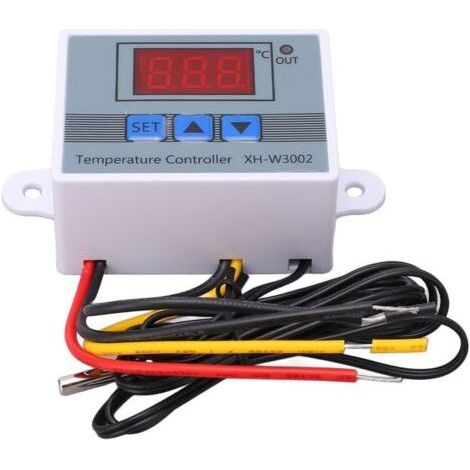 Thermostat de régulateur de température numérique, interrupteur de refroidissement et de chauffage avec sonde étanche 10A 24V 240W (1/5)