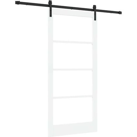 Maison Exclusive - Schiebetür ORKDAL Weiß und Schwarz 93 x 202 cm