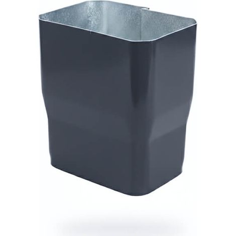 Manchon de raccordement pour descente rectangulaire 60x80 mm en aluminium anthracite - ALUHOME