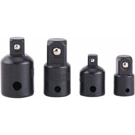 Jeu de 4pcs Adaptateurs Augmentateurs et Réducteurs 1/2, 3/8, 1/4 pour Douilles aux Clefs