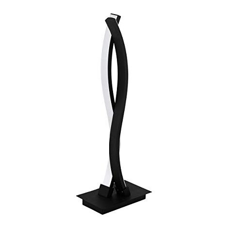 Lampada Da Tavolo Moderna Lasana 3 Acciaio Nero Luce Led Integrato 11,5W (1/4)