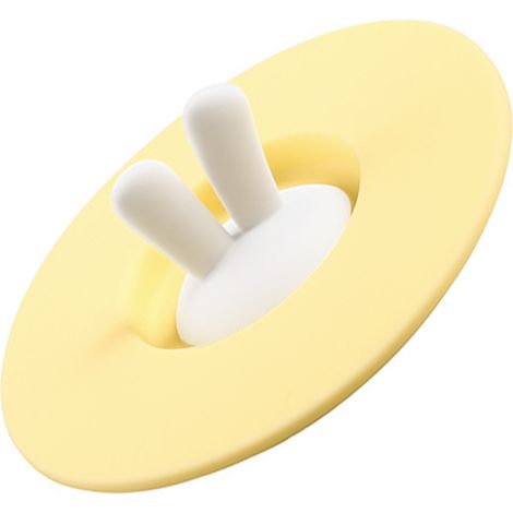 Couvercle de tasse en silicone créatif anti-poussière étanche en forme de lapin jaune (1/3)