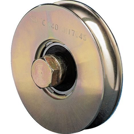 Roue à gorge 60 mm FAAC Comunello 20061R16 - 1 roulement - pour rail R16 (1/2)