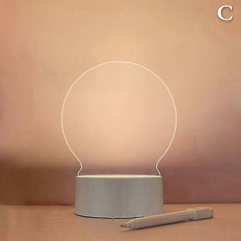 Tableau de notes LED créatif, veilleuse USB avec stylo intégré, lampe de nuit à faire soi-même (1/4)