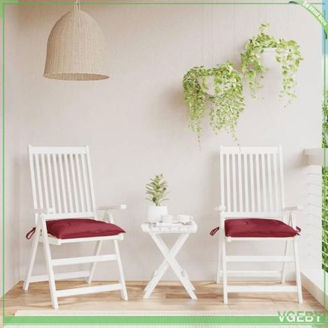 361534 Coussins de palette lot de 2 rouge bordeaux 50x50x7 cm (1/5)