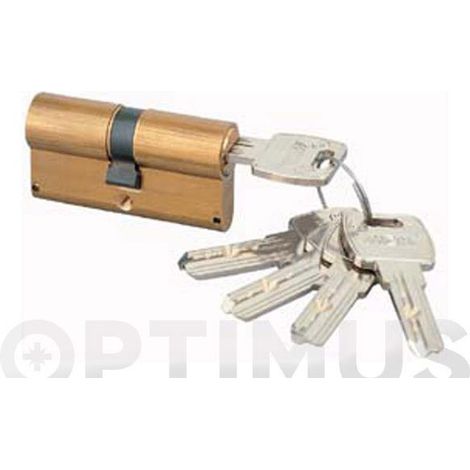 CILINDRO AS6 LATON LLAVE PUNTOS 30-30 LATON - AS6:30-30