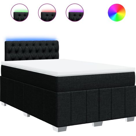 Maison Exclusive - Giroletto a Molle con Materasso Nero 120x190 cm in Tessuto (1/5)