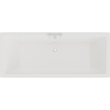 Square 1700mm x 750mm Straight Double Ended Bath (1/5)