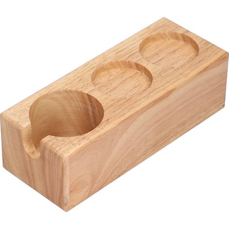 Support de tamper à café 3 trous, station de tassage en bois, porte-filtre pour espresso