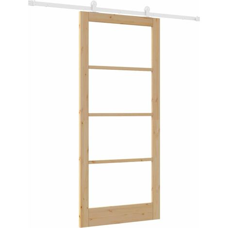 Maison Exclusive - Schiebetür ORKDAL Natur 93 x 211 cm Massivholz
