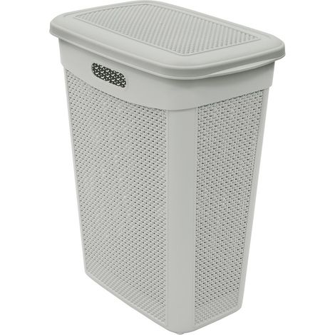 Droplette Design Slim Laundry Basket, Ice Grey (1/4)