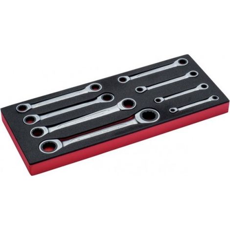 BAHCO - Jeu de clés à cliquet, module mousse 1/3 Fit&Go - 8 pcs