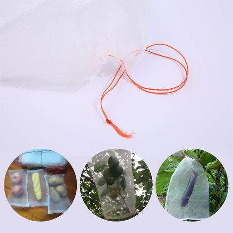 100 sacs de protection en filet pour fruits et légumes, destinés à protéger les vignes, les figuiers, les semis de fleurs et les légumes contre les insectes, moustiques et autres nuisibles. Outil de j