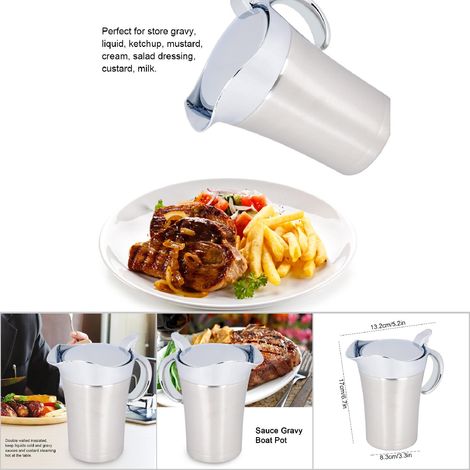 Bateau à Sauce Isotherme en Acier Inoxydable 304 à Double Paroi (750 ml) (1/5)