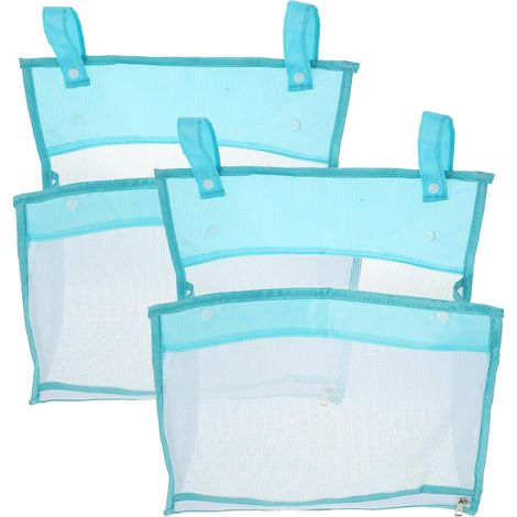 Filet de Rangement Suspendu pour Jouets de Bain en Pvc 2pcs, Support Mural Robuste Circulation D'air, pour Adolescents et Salle de Bain (1/5)