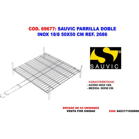 Griglia doppia inossidabile 50x50 cm