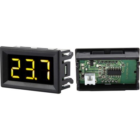 Voltmètre Numérique DC 2.5-30V avec Affichage LED 0.56 Pouces, Deux Fils (Jaune) (1/5)