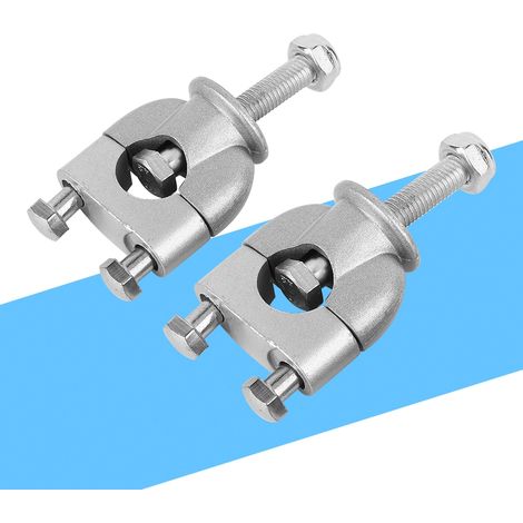 1 Paar 7/8" 22mm silberne Lenkerhalterungen für Motorrad/Quad - Montageklemmen (1/5)