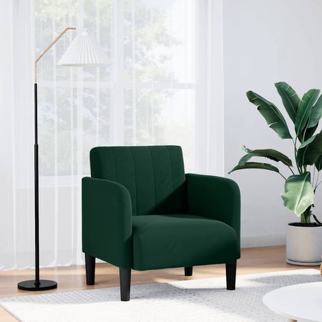 Sillón con reposabrazos Terciopelo Verde Oscuro 54 cm (1/5)