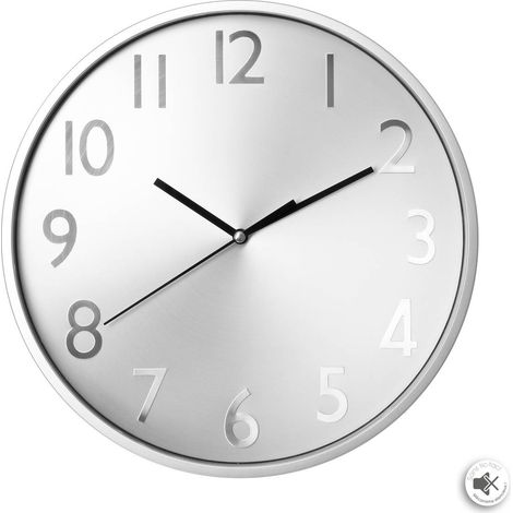 Orologio Anae in metallo argentato D30cm - Atmosphera créateur d'intérieur (1/4)