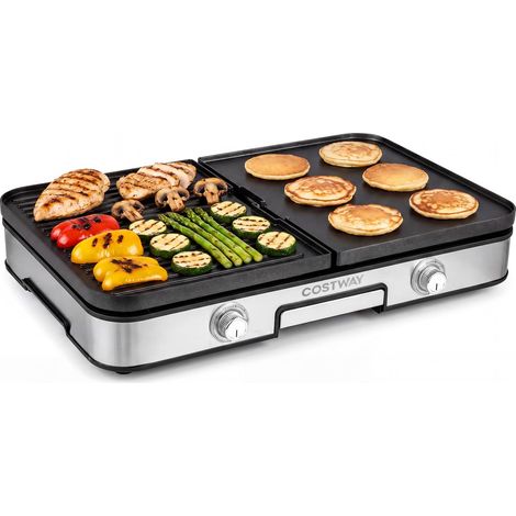 COSTWAY 2000W 3 in 1 Griglia Barbecue Elettrica, con 2 Piastre Reversibili (1/5)
