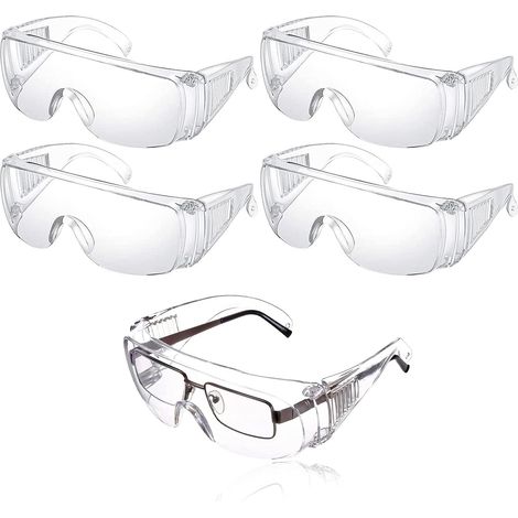 Pieces Safety Goggles Against Droplets Eye Protection Dust Goggles Clear Anti-Fog Safety Goggles For Daily Use, DIY, Laboratory, Welding, Grinding (1/5)