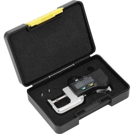 Jauge d'épaisseur numérique écran digital détachable horizontale pour mesure bijoux papier cuir 0-12.7mm 0.01mm (1/5)