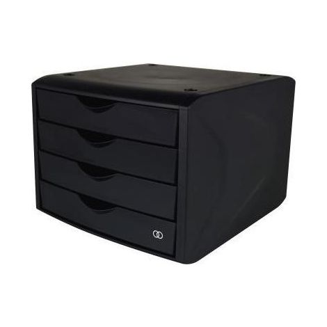 SOENNECKEN Schubladenbox Soennecken oeco 4 Schubladen DIN A4 Kunststoff 80 % recycelt Gehäusefarbe:schwarz (1/3)