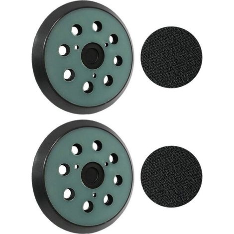 2 plateaux ponçage Makita 125mm - 8 trous - Compatible BO5010/5030/5041, DeWalt DW420/421 - Qualité supérieure