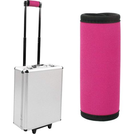 Custodia in neoprene con sistema Molle per valigia, accessorio universale per viaggi comodi - Qualità superiore, resistente (rosa)