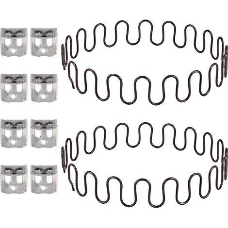 Lot de 2 Ressorts de Rechange pour canapé, 75cm avec 8 Clips en S, 4,0 Fils de diamètre pour canapé, kit de réparation pour siège dans Les Meubles, la décoration intérieure, l'automobile