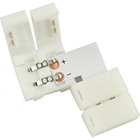 Conector de esquina sin soldadura para cinta 3528 mono color 12v
