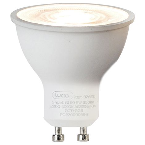 LUEDD Lampadina LED intelligente GU10 RGBW 5W 350lm 2200-4000K