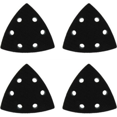 [NON UTILIZZATO] Set di 4 dischi lucidanti per levigatrici triangolari da 90 x 90 mm, dischi lucidanti triangolari a 6 fori in spugna morbida, adatti a tutte le levigatrici triangolari standard.