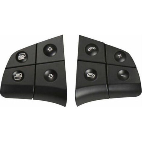 Boutons de commande au volant - ZOR® - Mercedes Benz W164 - Mercedes Benz W245 - Mercedes Benz W251 - Noir - 4 clés (1/5)