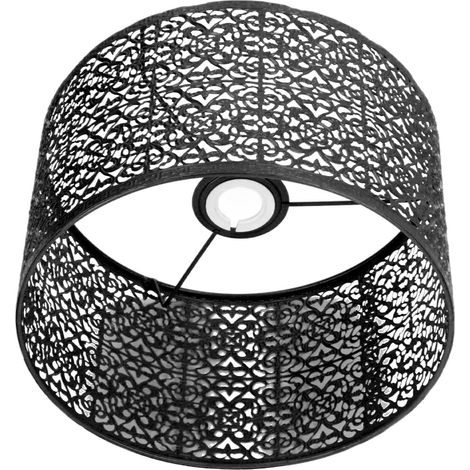 Lampenschirm aus perforiertem Metall, universelle E27/E14-Fassung, gute Wärmeableitung, eleganter schwarzer Lampenschirm (1/5)