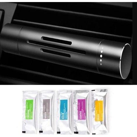 Parfum pour aérateur de voiture, désodorisant d'ambiance, parfum d'intérieur avec 5 bâtonnets parfumés - taille unique - noir (1/5)