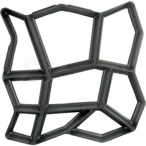 43x43cm Moule à Pavé Irrégulier Béton pour Chemin Path Maker Moule à Pavage Plastique Moule pour Pavement Allée Patio de Jardin Terrasse Pathmate Stone
