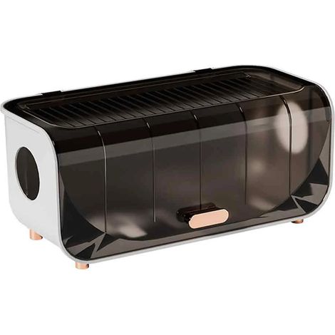[RM] Organisateur de câbles élégant pour bureau à domicile, boîte de gestion des câbles au design simple avec compartiment de rangement dissimulé et ouvertures pour les câbles, étanche (1/5)