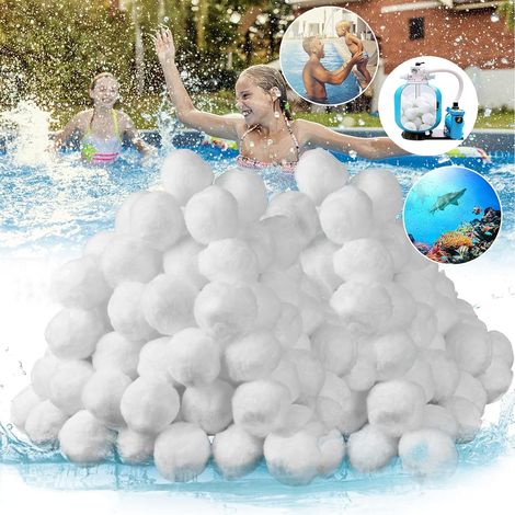 Balles Filtrantes, 1500g Boules de Filtre de Piscine Peut Remplacer 54kg Sable Filtrant, Convient à Divers Systèmes de Filtration (1/5)