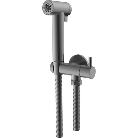 Idroscopino wc doccetta ottone portatile shutoff monogetto con leva ogomondo kit finitura- canna di fucile tondo - confezione 1 (1/2)