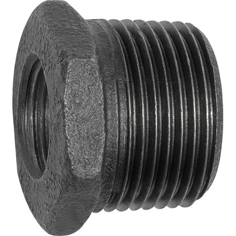 Riegler Reduzierstück 241, R 1 a., Rp 1/2 i. Temperguss schwarz (1/2)