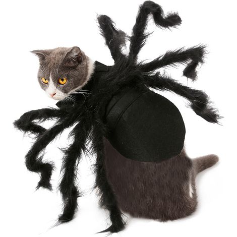 Haustier-Spinnenkostüm Halloween Haustier-Spinnenkleidung Hund Katze Horror-Simulation Plüschspinnen Verkleidungskostüm
