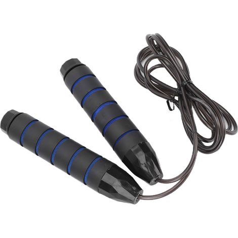 Corde à Sauter Sportive Réglable avec Poignées Ergonomiques pour Cardio et Musculation - Fitness à Domicile - Bleu (1/5)