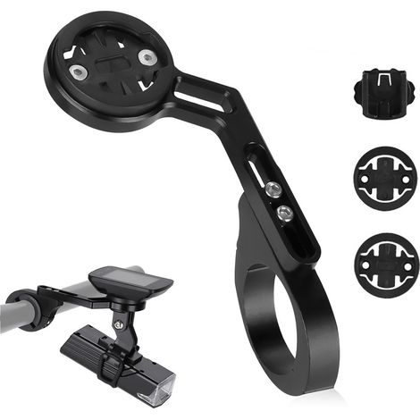 Supporto per manubrio anteriore per bici da corsa, compatibile con ciclocomputer GPS Garmin Edge, kit di montaggio rapido in metallo. (1/5)