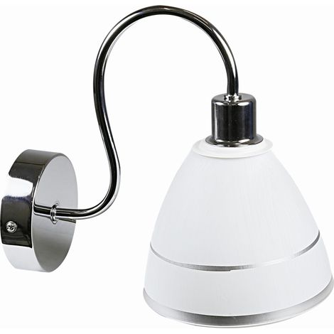 Applique Candellux ELF cromata vetro bianco E14 20cm (1/3)