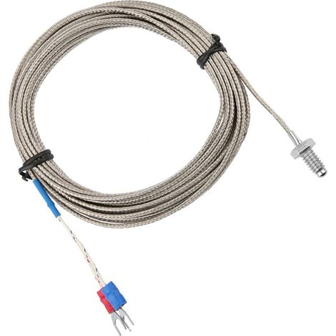 Sonde de mesure de température à filetage M6 BSW de 5 m, câble thermocouple de type K (1/5)