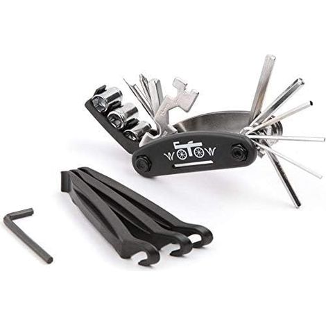 Kit de réparation de vélo multifonction 16 en 1 avec clés Allen et 3 burins (1/5)