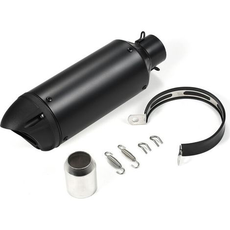 Universeller 38-51 mm Motorradauspuff-Endschalldämpfer, geeignet für Motorräder und ATVs (Schwarz) (1/5)